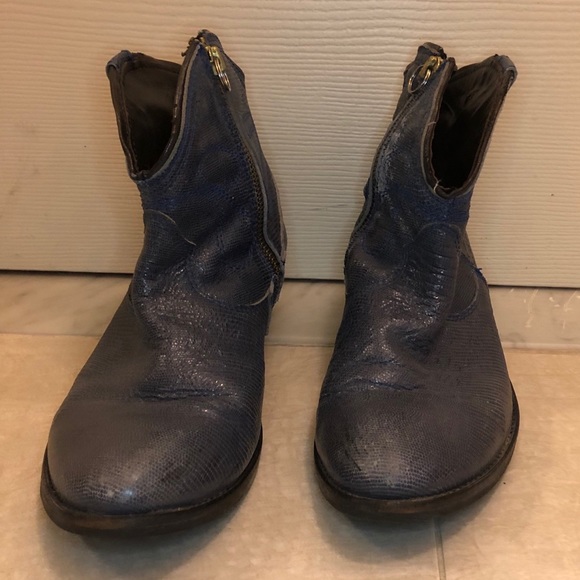 Manas Lea Foscati Leather Italian Cowboy Boots - Picture 12 of 14